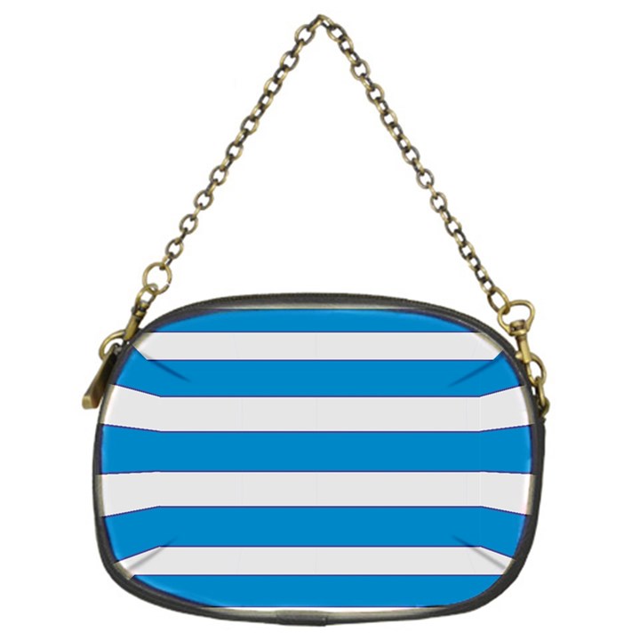 Blue and white lines Chain Purses (One Side) 