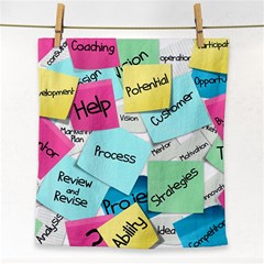 Stickies Post It List Business Face Towel by Celenk