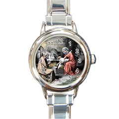 The Birth Of Christ Round Italian Charm Watch by Valentinaart