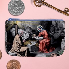 The Birth Of Christ Large Coin Purse by Valentinaart