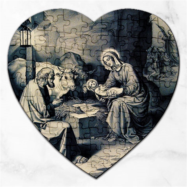 The birth of Christ Jigsaw Puzzle (Heart)