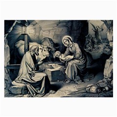 The Birth Of Christ Large Glasses Cloth by Valentinaart