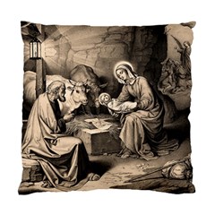 The Birth Of Christ Standard Cushion Case (two Sides) by Valentinaart