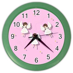 Christmas Angels  Color Wall Clocks by Valentinaart