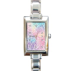 Festive Color Rectangle Italian Charm Watch by Colorfulart23