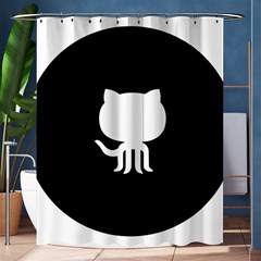 Logo Icon Github Shower Curtain 60  X 72  (medium)  by Celenk