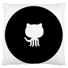 Logo Icon Github Large Flano Cushion Case (two Sides) by Celenk