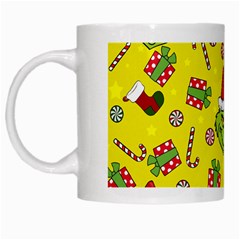 Grinch Pattern White Mugs by Valentinaart