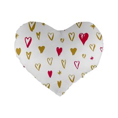 All Cards 06 Standard 16  Premium Flano Heart Shape Cushions by SimpleBeeTree