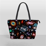 Galaxy Nebula Shoulder Handbags Front