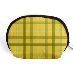 Green Stripes Accessory Pouches (medium)  by berwies