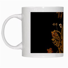 Hawaiian, Tropical Design With Surfboard White Mugs by FantasyWorld7