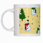 Snowman pattern White Mugs Left