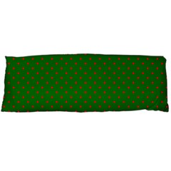 Mini Red Dots On Christmas Green Body Pillow Case (dakimakura) by PodArtist