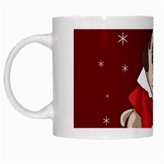 Pug Xmas White Mugs by Valentinaart