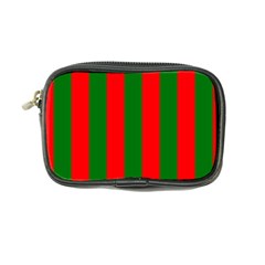 Wide Red And Green Christmas Cabana Stripes Coin Purse by PodArtist