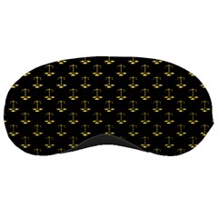 Gold Scales Of Justice On Black Repeat Pattern All Over Print  Sleeping Masks by PodArtist