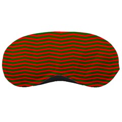 Christmas Red And Green Chevron Zig Zag Stripes Sleeping Masks by PodArtist