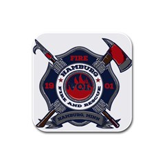 Hamburg, Minn Fire Dept Rubber Square Coaster (4 Pack)  by Bigfootshirtshop