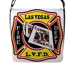 Las Vegas Fire Department Flap Messenger Bag (l)  by Bigfootshirtshop