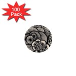 Background Abstract Beige Black 1  Mini Magnets (100 pack)  Front