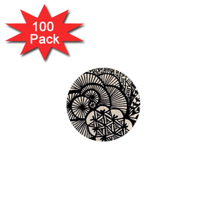 Background Abstract Beige Black 1  Mini Magnets (100 pack) 