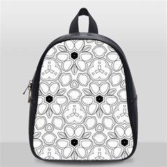 Pattern Zentangle Handdrawn Design School Bag (small) by Celenk