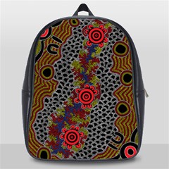 Aboriginal Art - Campsite School Bag (large) by hogartharts