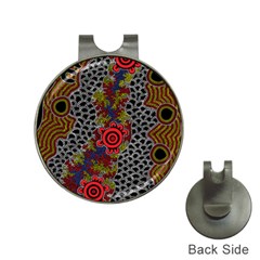 Aboriginal Art - Meeting Places Hat Clips With Golf Markers by hogartharts