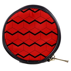 Red Box Pattern Mini Makeup Bags by berwies