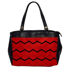 Red Box Pattern Office Handbags by berwies