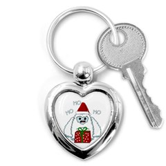 Yeti Xmas Key Chains (heart)  by Valentinaart