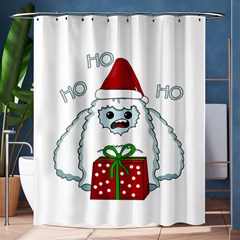 Yeti Xmas Shower Curtain 60  X 72  (medium)  by Valentinaart