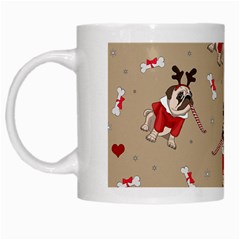 Pug Xmas Pattern White Mugs by Valentinaart