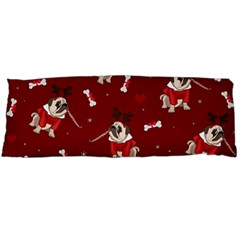 Pug Xmas Pattern Body Pillow Case (dakimakura) by Valentinaart