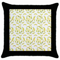 Chilli Pepers Pattern Motif Throw Pillow Case (black) by dflcprints