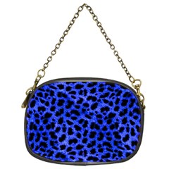 Blue Cheetah Print  Chain Purses (one Side)  by Bigfootshirtshop