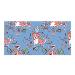 Dog Corgi Pattern Satin Wrap by Celenk