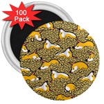 Sleeping Corgi 3  Magnets (100 pack) Front