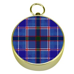 Blue Heather Plaid Gold Compasses by allthingseveryone