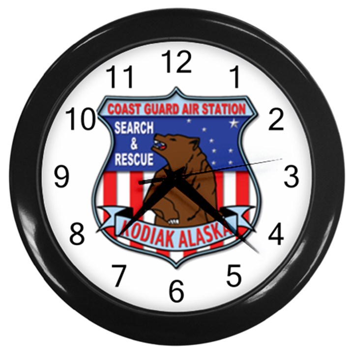 Coast Guard Air Station Kodiak Us Coast Guard Wall Clocks (Black)