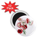 Flowers Poppies Poppy Vintage 1.75  Magnets (10 pack)  Front