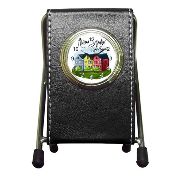 San Francisco Alamo Square Pen Holder Desk Clocks