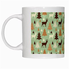 Reindeer Tree Forest Art White Mugs by patternstudio