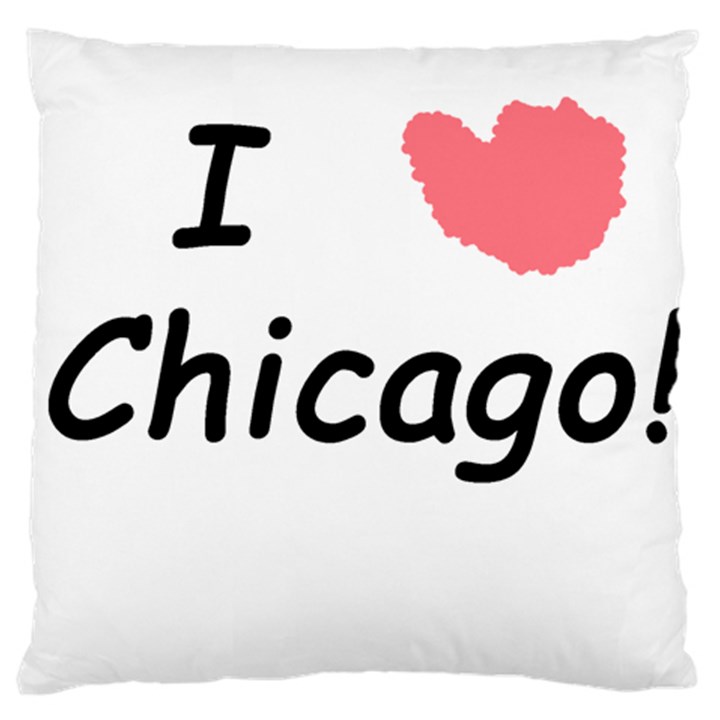 I Heart Chicago  Standard Flano Cushion Case (Two Sides)