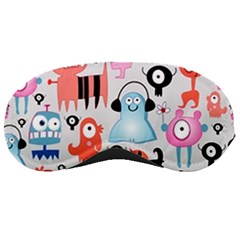 Funky Monsters Pattern Sleeping Masks by Bigfootshirtshop