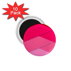 Geometric Shapes Magenta Pink Rose 1 75  Magnets (10 Pack)  by Celenk