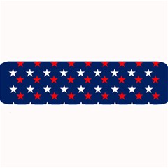 Patriotic Red White Blue Stars Blue Background Large Bar Mats by Celenk