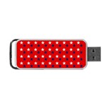 Patriotic Red White Blue Usa Portable USB Flash (Two Sides) Back