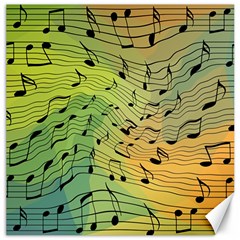 Music Notes Canvas 16  X 16   by linceazul